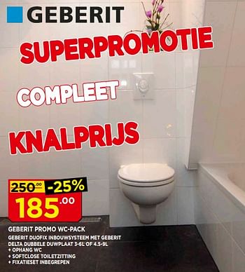 Promoties Geberit promo wc-pack - Geberit - Geldig van 01/05/2018 tot 31/05/2018 bij Bouwcenter Frans Vlaeminck