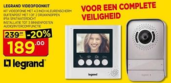 Promoties Legrand videofoonkit - Legrand - Geldig van 01/05/2018 tot 31/05/2018 bij Bouwcenter Frans Vlaeminck