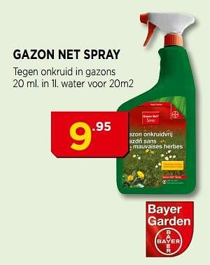 Promoties Bayer garden gazon net spray - Bayer - Geldig van 01/05/2018 tot 31/05/2018 bij Bouwcenter Frans Vlaeminck