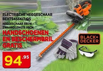 Promoties Black + decker electrische heggeschaar behts455kit-qs - Black & Decker - Geldig van 01/05/2018 tot 31/05/2018 bij Bouwcenter Frans Vlaeminck