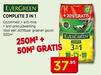 Promoties Evergreen complete 3 in 1 - Evergreen - Geldig van 01/05/2018 tot 31/05/2018 bij Bouwcenter Frans Vlaeminck