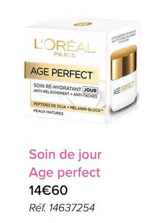 Promoties Soin de jour age perfect - L'Oreal Paris - Geldig van 01/05/2018 tot 31/05/2018 bij Euro Shop