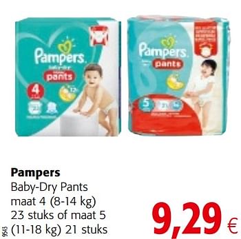 Promoties Pampers baby-dry pants - Pampers - Geldig van 25/04/2018 tot 08/05/2018 bij Colruyt