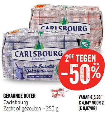 Promoties Gekarnde boter carlsbourg - Carlsbourg - Geldig van 26/04/2018 tot 02/05/2018 bij Delhaize