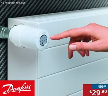 Promotions Danfoss 1 knop per radiator - Danfoss - Valide de 02/05/2018 à 28/05/2018 chez Zelfbouwmarkt