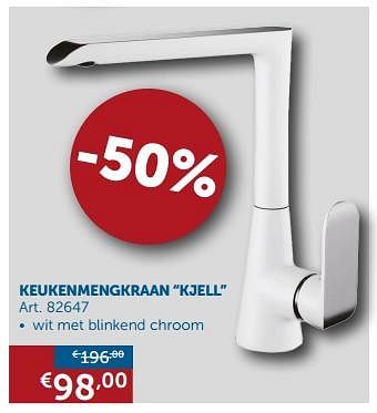 Promoties Keukenmengkraan kjell - Huismerk - Zelfbouwmarkt - Geldig van 02/05/2018 tot 28/05/2018 bij Zelfbouwmarkt