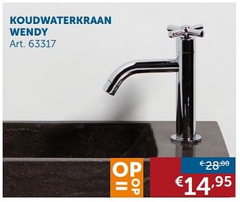 Promoties Koudwaterkraan wendy - Huismerk - Zelfbouwmarkt - Geldig van 02/05/2018 tot 28/05/2018 bij Zelfbouwmarkt