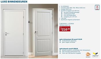 Promoties Tubespaan design 1012 luxe binnendeuren - Huismerk - Zelfbouwmarkt - Geldig van 02/05/2018 tot 28/05/2018 bij Zelfbouwmarkt