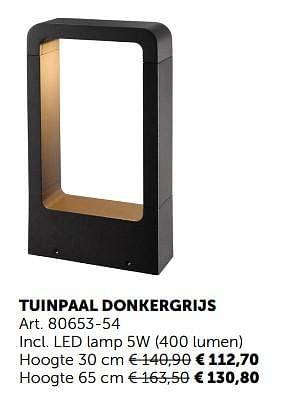 Promotions Tuinpaal donkergrijs - Produit maison - Zelfbouwmarkt - Valide de 02/05/2018 à 28/05/2018 chez Zelfbouwmarkt