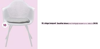 Promoties Siège baquet seattle blanc - Royal Patio - Geldig van 09/04/2018 tot 31/05/2018 bij Blokker