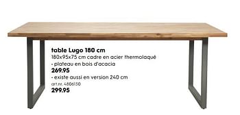 Promoties Table lugo 180 cm - Royal Patio - Geldig van 09/04/2018 tot 31/05/2018 bij Blokker