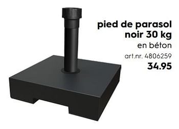 Promotions Pied de parasol noir - Produit maison - Blokker - Valide de 09/04/2018 à 31/05/2018 chez Blokker