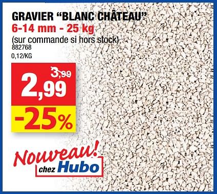 Marque inconnue Gravier blanc ch teau En promotion chez Hubo