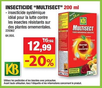 KB Insecticide multisect - En promotion chez Hubo