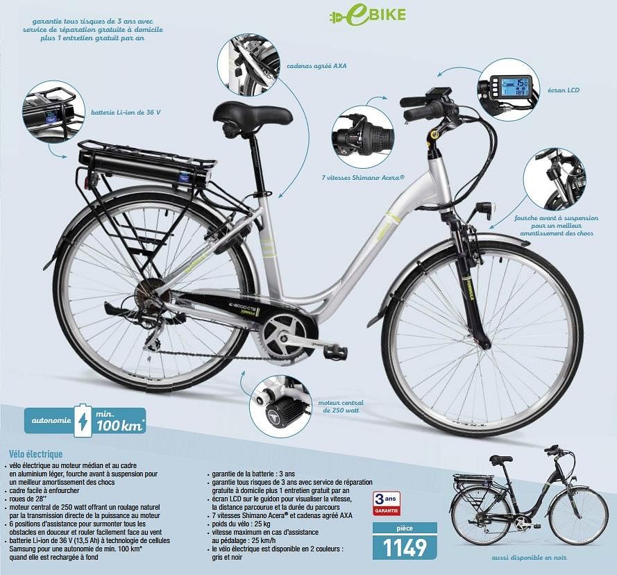 E Bike V lo lectrique En promotion chez Aldi