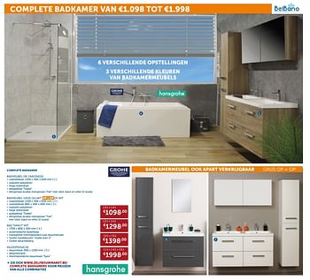 Promoties Complete badkamer - Belbano - Geldig van 08/05/2018 tot 04/06/2018 bij Zelfbouwmarkt