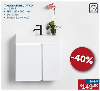 Promotions Toiletmeubel ayko - Belbano - Valide de 08/05/2018 à 04/06/2018 chez Zelfbouwmarkt