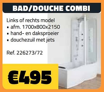 Promoties Bad-douche combi - Huismerk - Bouwcenter Frans Vlaeminck - Geldig van 06/05/2018 tot 31/05/2018 bij Bouwcenter Frans Vlaeminck