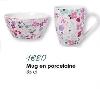 Promotions Mug en porcelaine - Produit Maison - E.Leclerc - Valide de 18/03/2018 à 31/08/2018 chez E.Leclerc