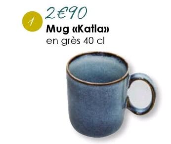 Promotions Mug katla en grès - Produit Maison - E.Leclerc - Valide de 18/03/2018 à 31/08/2018 chez E.Leclerc