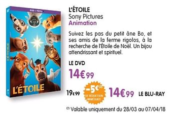 Promotions L`étoile dvd - Produit Maison - E.Leclerc - Valide de 04/04/2018 à 09/06/2019 chez E.Leclerc
