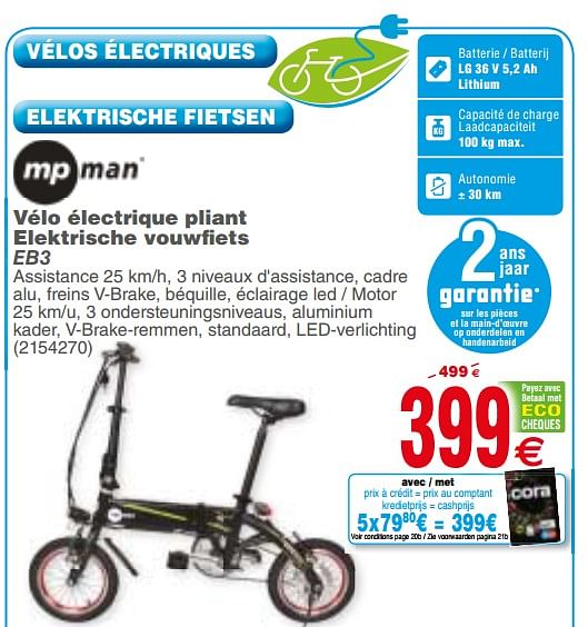 Mpman velo best sale electrique eb3