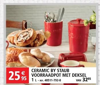 Promoties Ceramic by staub voorraadpot met deksel - Staub - Geldig van 27/04/2018 tot 15/05/2018 bij ShopWillems