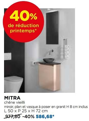 Promoties Balmani meubles pour toilettes mitra chêne vieilli - Balmani - Geldig van 29/04/2018 tot 26/05/2018 bij X2O