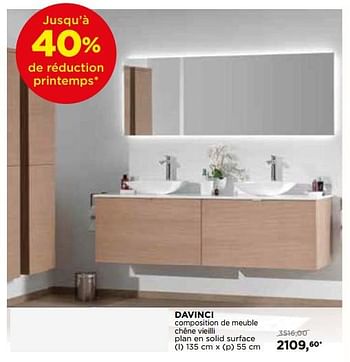 Promoties Balmani davinci collection de meubles davinci composition de meuble chêne vieilli - Balmani - Geldig van 29/04/2018 tot 26/05/2018 bij X2O