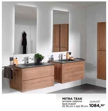 Promotions Balmani mitra teak collection de meubles mitra teak armoire colonne teck massif - Balmani - Valide de 29/04/2018 à 26/05/2018 chez X2O
