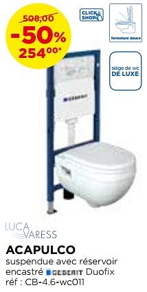 Promoties Luca varess acapulco sets de toilettes suspendues - Luca varess - Geldig van 29/04/2018 tot 26/05/2018 bij X2O