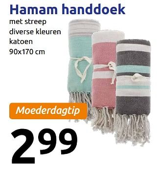 Vaderlijk paneel Aap Huismerk - Action Hamam handdoek - Promotie bij Action