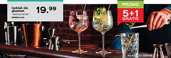 Promoties Cocktail- gin glazenset - Luigi Bormioli - Geldig van 27/04/2018 tot 31/05/2018 bij ShopWillems