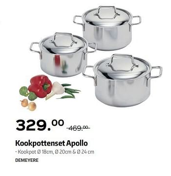 Promoties Kookpottenset apollo - Demeyere - Geldig van 27/04/2018 tot 31/05/2018 bij ShopWillems
