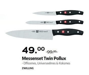 Promoties Messenset twin pollux - Zwilling - Geldig van 27/04/2018 tot 31/05/2018 bij ShopWillems