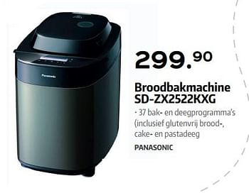 Promotions Panasonic broodbakmachine sd-zx2522kxg - Panasonic - Valide de 27/04/2018 à 31/05/2018 chez ShopWillems