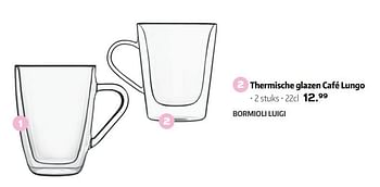 Promoties Thermische glazen café lungo - Luigi Bormioli - Geldig van 27/04/2018 tot 31/05/2018 bij ShopWillems