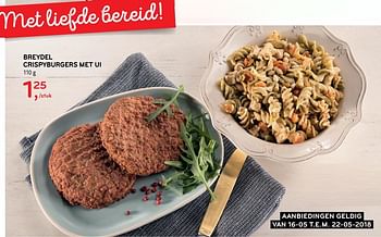 Promoties Breydel crispyburgers met ui - Huismerk - Alvo - Geldig van 16/05/2018 tot 22/05/2018 bij Alvo