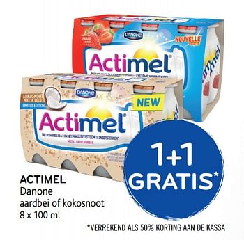 Promoties 1 + 1 gratis actimel danone - Danone - Geldig van 09/05/2018 tot 22/05/2018 bij Alvo