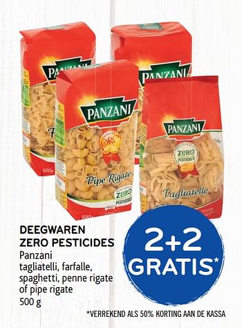 Promoties 2 + 2 gratis deegwaren zero pesticides panzani - Panzani - Geldig van 09/05/2018 tot 22/05/2018 bij Alvo
