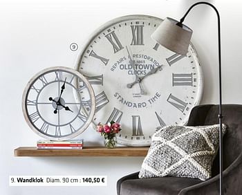 Promoties Wandklok - Huismerk - Euroshop - Geldig van 20/03/2018 tot 30/06/2018 bij Euro Shop