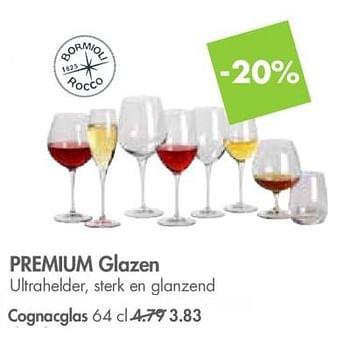 Promoties Premium glazen ultrahelder, sterk en glanzend cognacglas - Huismerk - Casa - Geldig van 30/04/2018 tot 27/05/2018 bij Casa