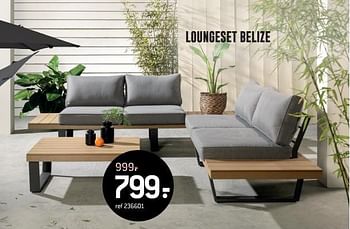 Promoties Loungeset belize - Huismerk - Free Time - Geldig van 30/04/2018 tot 27/05/2018 bij Freetime