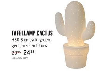 Promoties Taffellamp cactus - Huismerk - Free Time - Geldig van 30/04/2018 tot 27/05/2018 bij Freetime