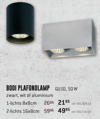 Promoties Bodi plafondlamp - Huismerk - Free Time - Geldig van 30/04/2018 tot 27/05/2018 bij Freetime