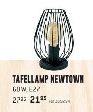 Promoties Tafellamp newtown - Huismerk - Free Time - Geldig van 30/04/2018 tot 27/05/2018 bij Freetime