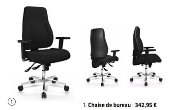 Promotions Chaise de bureau - Produit Maison - Euroshop - Valide de 20/03/2018 à 30/06/2018 chez Euro Shop