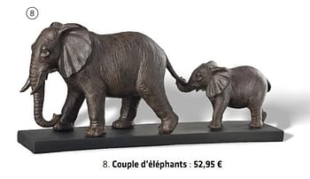 Promotions Couple d`éléphants - Produit Maison - Euroshop - Valide de 20/03/2018 à 30/06/2018 chez Euro Shop