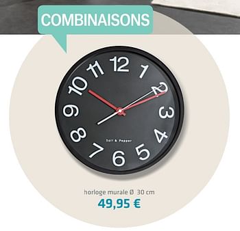 Promoties Horloge murale - Huismerk - Euroshop - Geldig van 20/03/2018 tot 30/06/2018 bij Euro Shop