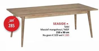 ondergoed je bent Wees tevreden Huismerk - Weba Seaside tafel massief mangohout - mdf - Promotie bij Weba
